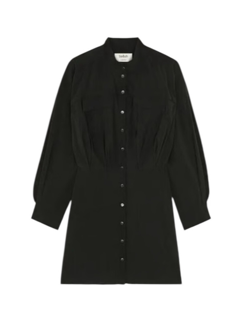 ba&sh Crew Shirt Mini Dress Black Size M NWT